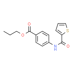 ChemSpider 2D Image | Propyl 4-[(2-thienylcarbonyl)amino]benzoate | C15H15NO3S