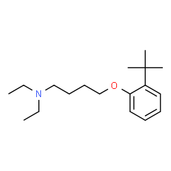 ChemSpider 2D Image | N,N-Diethyl-4-[2-(2-methyl-2-propanyl)phenoxy]-1-butanamine | C18H31NO