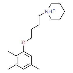 ChemSpider 2D Image | 1-[4-(2,3,5-Trimethylphenoxy)butyl]piperidinium | C18H30NO