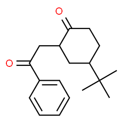 ChemSpider 2D Image | 4-(2-Methyl-2-propanyl)-2-(2-oxo-2-phenylethyl)cyclohexanone | C18H24O2