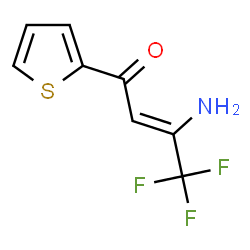 ChemSpider 2D Image | (2Z)-3-Amino-4,4,4-trifluoro-1-(2-thienyl)-2-buten-1-one | C8H6F3NOS