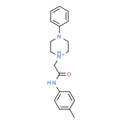 ChemSpider 2D Image | 1-{2-[(4-Methylphenyl)amino]-2-oxoethyl}-4-phenylpiperazin-1-ium | C19H24N3O