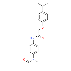 ChemSpider 2D Image | N-(4-{[(4-Isopropylphenoxy)acetyl]amino}phenyl)-N-methylacetamide | C20H24N2O3