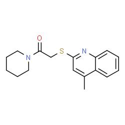 ChemSpider 2D Image | 2-(4-Methyl-quinolin-2-ylsulfanyl)-1-piperidin-1-yl-ethanone | C17H20N2OS