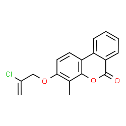 ChemSpider 2D Image | 3-[(2-Chloro-2-propen-1-yl)oxy]-4-methyl-6H-benzo[c]chromen-6-one | C17H13ClO3