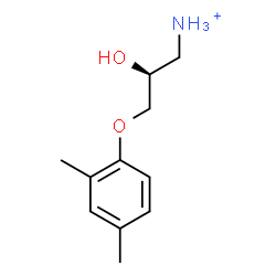 ChemSpider 2D Image | (2S)-3-(2,4-Dimethylphenoxy)-2-hydroxy-1-propanaminium | C11H18NO2