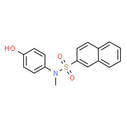 ChemSpider 2D Image | N-(4-Hydroxyphenyl)-N-methyl-2-naphthalenesulfonamide | C17H15NO3S