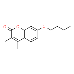 ChemSpider 2D Image | 7-Butoxy-3,4-dimethyl-2H-chromen-2-one | C15H18O3