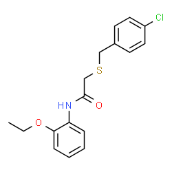 ChemSpider 2D Image | 2-[(4-Chlorobenzyl)sulfanyl]-N-(2-ethoxyphenyl)acetamide | C17H18ClNO2S