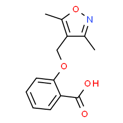 ChemSpider 2D Image | 2-((3,5-Dimethylisoxazol-4-yl)methoxy)benzoic acid | C13H13NO4