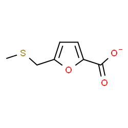 ChemSpider 2D Image | 5-[(Methylsulfanyl)methyl]-2-furoate | C7H7O3S