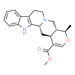 ChemSpider 2D Image | Methyl (3beta,19beta)-19-methyl-16,17-didehydro-18-oxayohimban-16-carboxylate | C21H24N2O3