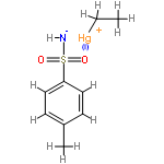 InChI=1/C7H8NO2S.C2H5.Hg/c1-6-2-4-7(5-3-6)11(8,9)10;1-2;/h2-5H,1H3,(H-,8,9,10);1H2,2H3;/q-1;;+1/rC7H8NO2S.C2H5Hg/c1-6-2-4-7(5-3-6)11(8,9)10;1-2-3/h2-5H,1H3,(H-,8,9,10);2H2,1H3/q-1;+1