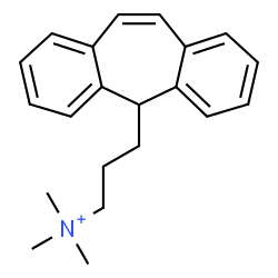 ChemSpider 2D Image | 3-(5H-Dibenzo[a,d][7]annulen-5-yl)-N,N,N-trimethyl-1-propanaminium | C21H26N