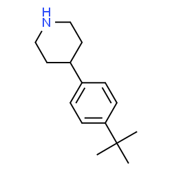 ChemSpider 2D Image | 4-[4-(2-Methyl-2-propanyl)phenyl]piperidine | C15H23N