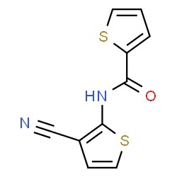 ChemSpider 2D Image | N-(3-Cyano-2-thienyl)-2-thiophenecarboxamide | C10H6N2OS2