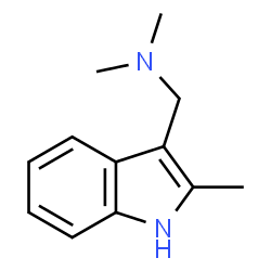 ChemSpider 2D Image | N,N-Dimethyl-1-(2-methyl-1H-indol-3-yl)methanamine | C12H16N2