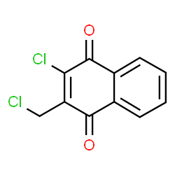 ChemSpider 2D Image | 2-Chloro-3-(chloromethyl)-1,4-naphthoquinone | C11H6Cl2O2