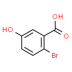 ChemSpider 2D Image | 2-Bromo-5-hydroxybenzoic acid | C7H5BrO3