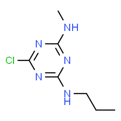 ChemSpider 2D Image | 6-Chloro-N-methyl-N'-propyl-1,3,5-triazine-2,4-diamine | C7H12ClN5