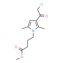 ChemSpider 2D Image | Methyl 4-[3-(chloroacetyl)-2,5-dimethyl-1H-pyrrol-1-yl]butanoate | C13H18ClNO3