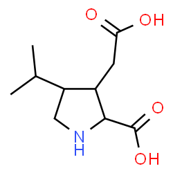 ChemSpider 2D Image | 3-(Carboxymethyl)-4-isopropylproline | C10H17NO4