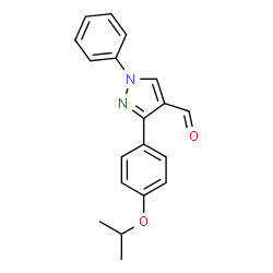 ChemSpider 2D Image | 3-(4-Isopropoxyphenyl)-1-phenyl-1H-pyrazole-4-carbaldehyde | C19H18N2O2