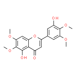 ChemSpider 2D Image | 3',5-Dihydroxy-4',5',6,7-tetramethoxyflavone | C19H18O8
