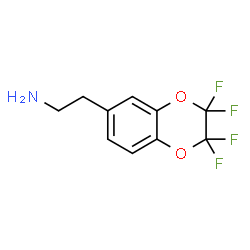 ChemSpider 2D Image | 2-(2,2,3,3-Tetrafluoro-2,3-dihydro-1,4-benzodioxin-6-yl)ethanamine | C10H9F4NO2