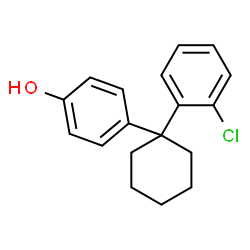 ChemSpider 2D Image | 4-[1-(2-Chlorophenyl)cyclohexyl]phenol | C18H19ClO