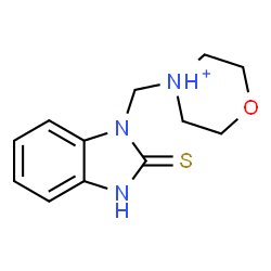 ChemSpider 2D Image | 4-[(2-Thioxo-2,3-dihydro-1H-benzimidazol-1-yl)methyl]morpholin-4-ium | C12H16N3OS