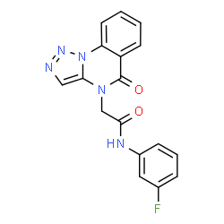 ChemSpider 2D Image | N-(3-Fluorophenyl)-2-(5-oxo[1,2,3]triazolo[1,5-a]quinazolin-4(5H)-yl)acetamide | C17H12FN5O2