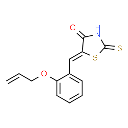 ChemSpider 2D Image | (5Z)-5-[2-(Allyloxy)benzylidene]-2-thioxo-1,3-thiazolidin-4-one | C13H11NO2S2