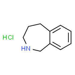 ChemSpider 2D Image | 2,3,4,5-tetrahydro-1H-2-benzazepine hydrochloride | C10H14ClN