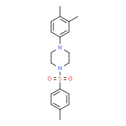 ChemSpider 2D Image | 1-(3,4-Dimethylphenyl)-4-[(4-methylphenyl)sulfonyl]piperazine | C19H24N2O2S