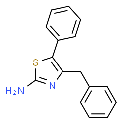 ChemSpider 2D Image | 4-Benzyl-5-phenyl-1,3-thiazol-2-amine | C16H14N2S