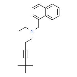 ChemSpider 2D Image | N-Ethyl-5,5-dimethyl-N-(1-naphthylmethyl)-3-hexyn-1-amine | C21H27N