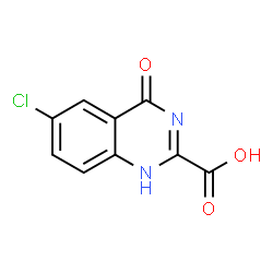 ChemSpider 2D Image | 6-Chloro-4-oxo-1,4-dihydro-2-quinazolinecarboxylic acid | C9H5ClN2O3