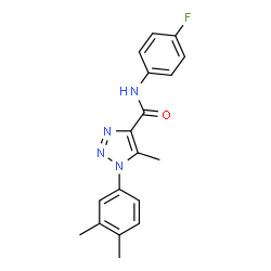 ChemSpider 2D Image | 1-(3,4-Dimethylphenyl)-N-(4-fluorophenyl)-5-methyl-1H-1,2,3-triazole-4-carboxamide | C18H17FN4O