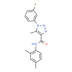 ChemSpider 2D Image | N-(2,4-Dimethylphenyl)-1-(3-fluorophenyl)-5-methyl-1H-1,2,3-triazole-4-carboxamide | C18H17FN4O