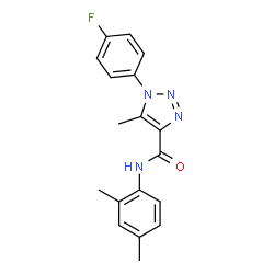 ChemSpider 2D Image | N-(2,4-Dimethylphenyl)-1-(4-fluorophenyl)-5-methyl-1H-1,2,3-triazole-4-carboxamide | C18H17FN4O