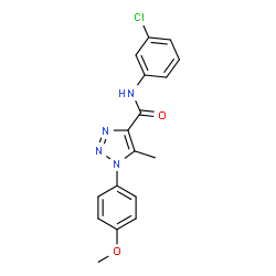 ChemSpider 2D Image | N-(3-Chlorophenyl)-1-(4-methoxyphenyl)-5-methyl-1H-1,2,3-triazole-4-carboxamide | C17H15ClN4O2