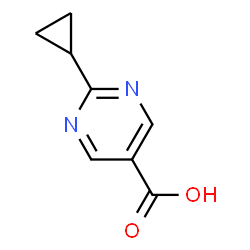 ChemSpider 2D Image | 2-Cyclopropyl-5-pyrimidinecarboxylic acid | C8H8N2O2