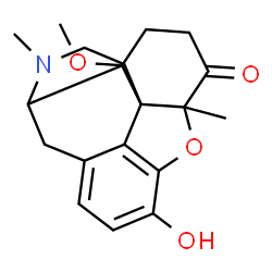 ChemSpider 2D Image | 3-Hydroxy-14-methoxy-5,17-dimethyl-4,5-epoxymorphinan-6-one | C19H23NO4