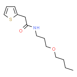 ChemSpider 2D Image | N-(3-Butoxypropyl)-2-(2-thienyl)acetamide | C13H21NO2S