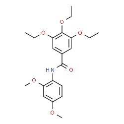 ChemSpider 2D Image | N-(2,4-Dimethoxyphenyl)-3,4,5-triethoxybenzamide | C21H27NO6