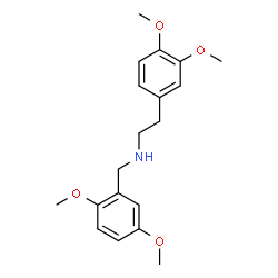 ChemSpider 2D Image | N-(2,5-Dimethoxybenzyl)-2-(3,4-dimethoxyphenyl)ethanamine | C19H25NO4