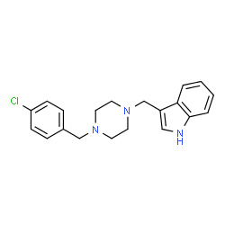 ChemSpider 2D Image | 3-[4-(4-Chloro-benzyl)-piperazin-1-ylmethyl]-1H-indole | C20H22ClN3