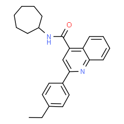 ChemSpider 2D Image | N-Cycloheptyl-2-(4-ethylphenyl)-4-quinolinecarboxamide | C25H28N2O