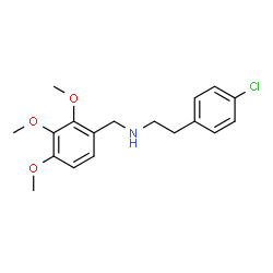 ChemSpider 2D Image | 2-(4-Chlorophenyl)-N-(2,3,4-trimethoxybenzyl)ethanamine | C18H22ClNO3